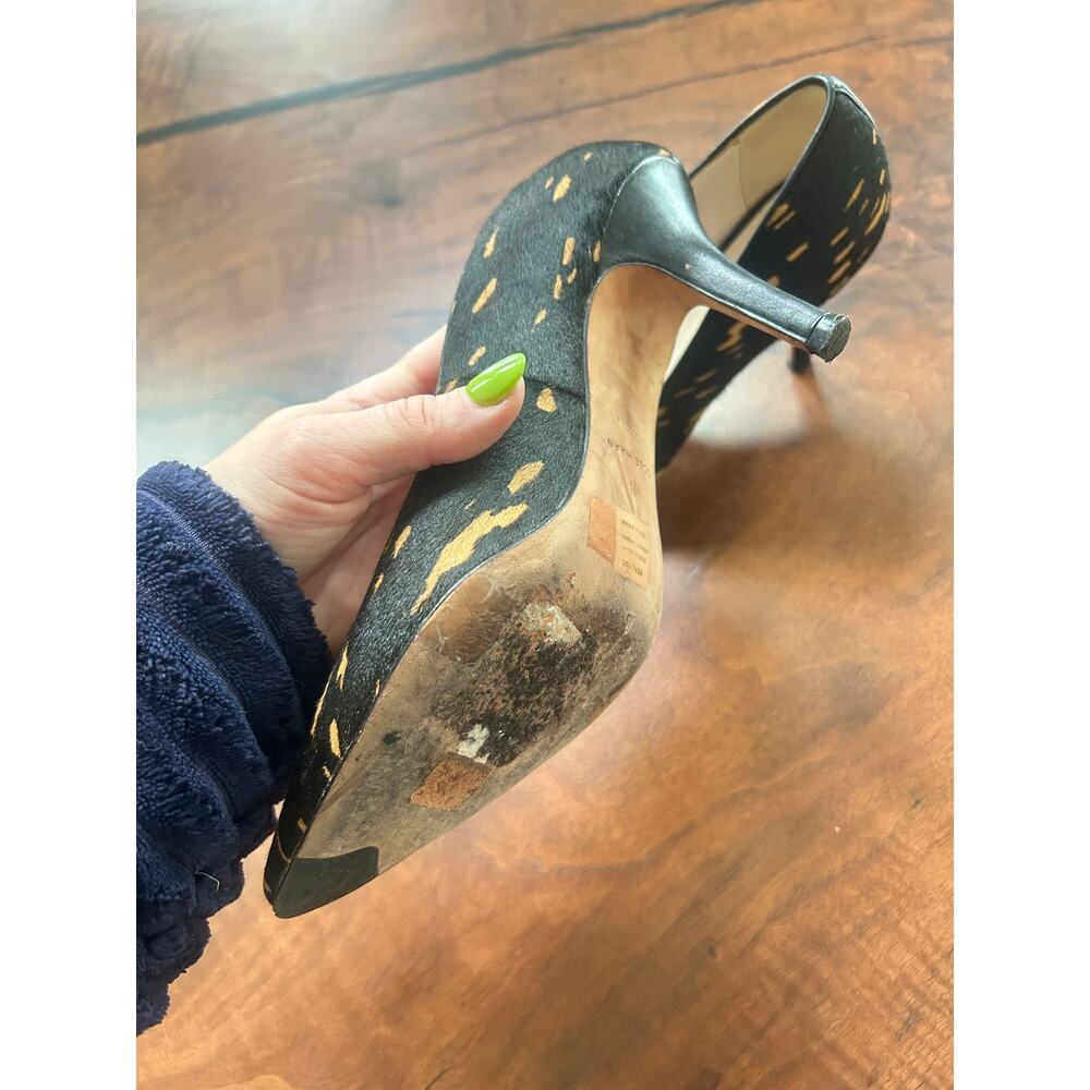 Cole Haan Bradshaw Calf Hair Pointed Toe Pumps Black/Tan 6B - Picture 5 of 8